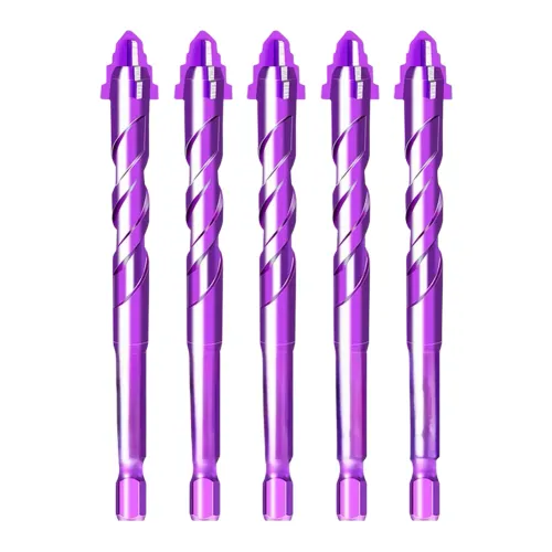 5pc 4 Flute Step Drill Bit Four-Flute Eccentric Drill Bit Hex Shank Drill Bits For Glass Ceramic Tiles Drilling Tool