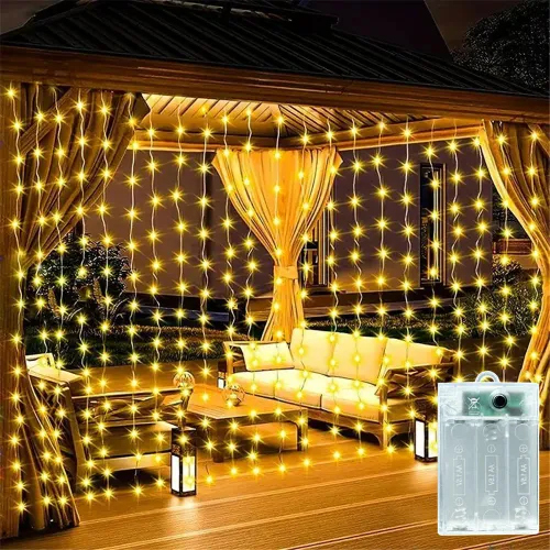 Christmas 3M x 2M 200 LEDs Curtain Light String Indoor Outdoor Fairy Garland
