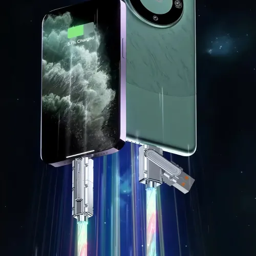 4-in-1 RGB luminous fast charging data cable