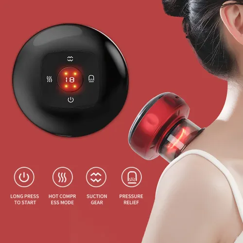 Intelligent Vacuum Cupping Massage Device Electric Heating Scraping Suction Cups Physical Fatigue Relieve Health Guasha Cans