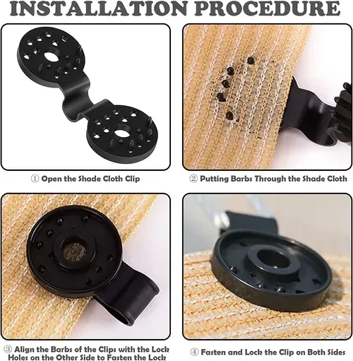 50 pcs Shade Cloth Heavy Duty Lock Grip