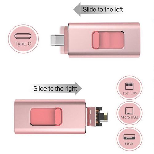 High Speed 4 in 1 OTG USB Flash Drive 2.0 3.0 for Android Cell Phone Micro USB Type C Iphone Lightning