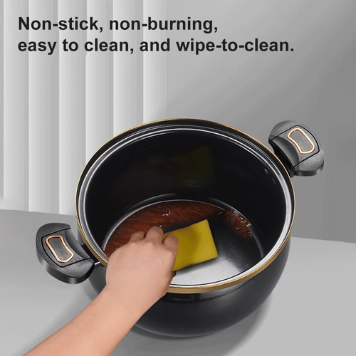 8L Ceramic Enamel Micro-Pressure Pot (28cm Large-Capacity Non-Stick Stew Pot)
