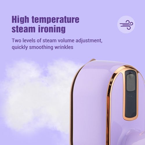 Compact and Quick Heat Mini Steam Iron Portable Handheld Garment Steamer with 180 Degree Rotatable Folding Handle for Dry and Wet Ironing