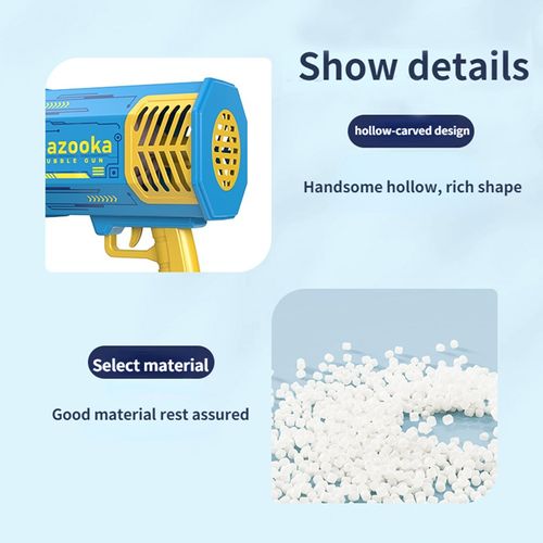 Summer Outdoor Rocket Gatling Bubble Machine 69 Holes Super Multi-bubble Automatic Bazooka Bubble Guns