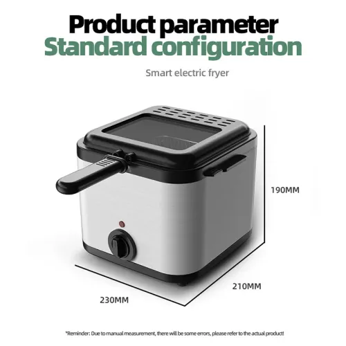 2.5L visual window integrated fried chicken and french fries fryer