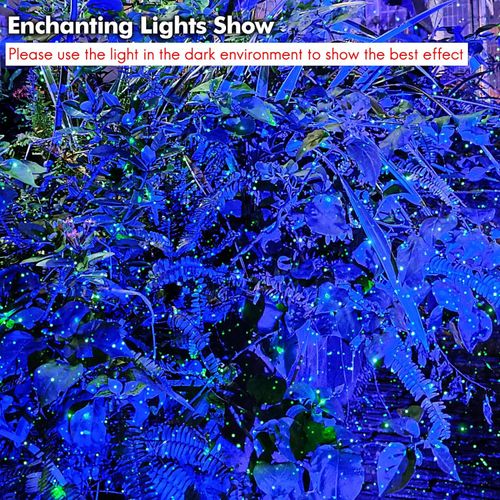 Firefly-shaped garden lights, solar-powered, for outdoor use.