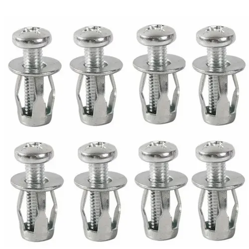 10pcs Metal Screw Jack Nuts Steel Petal Nut Screw Expansion Nut expansion screw for Hollow Wall Iron Skin Line