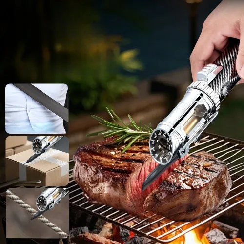 Multifunctional High Flame 1300c Butane Torch Lighter with Bottle Opener Windproof Gas Blue Flame Ignition Lighter