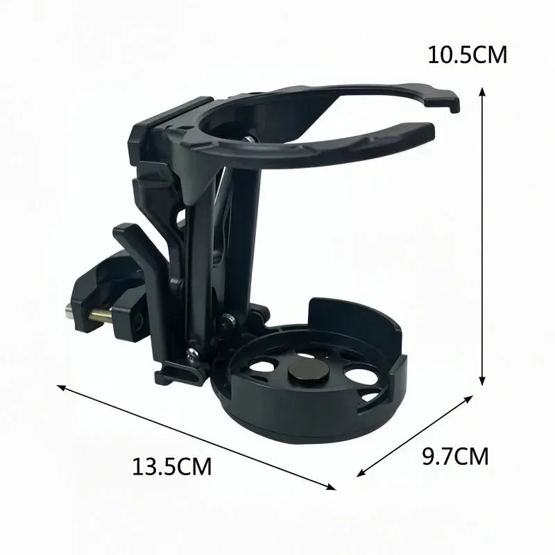 2PCS Folding Design Motorbike Water Cup Holder Sturdy Anti‑Shake Drink Bottle Mount For Scooter E‑Bike Road Bike Cycling Supplies