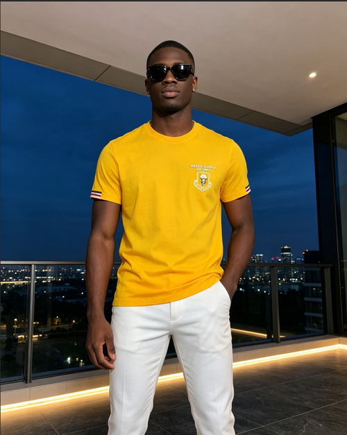 Men's Crew Neck Short‑Sleeve Chest Badge Graphic T‑Shirt