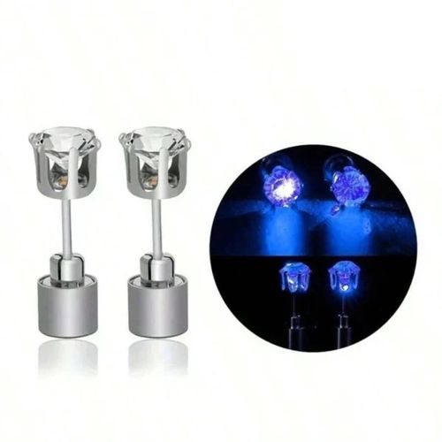 A pair Stylish LED-illuminated crown earrings