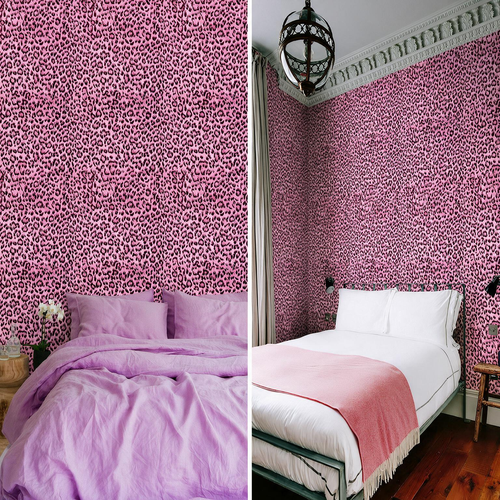 44×300cm Leopard Print Self-adhesive Wallpaper Contact Paper for Living Room Bedroom TV Background Wall PVC Home Decoration