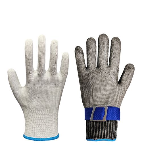 Stainless Steel Metal Gloves A9 Grade Pure Steel Wire Cut Resistant Gloves（1 piece ）