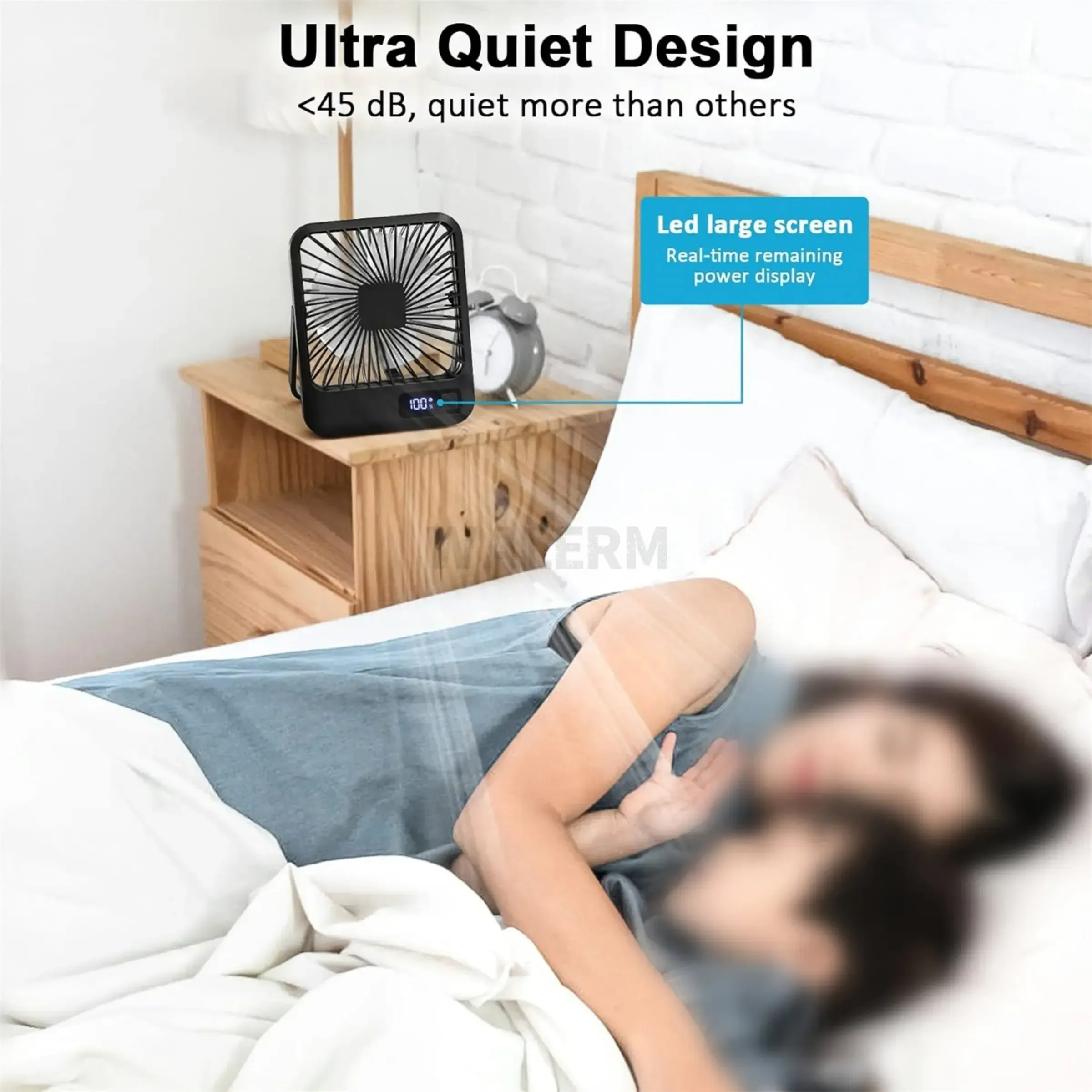 Desktop fan, personal cooling fan, adjustable fan (supports 180° tilt and folding), 5 speed settings, USB-C rechargeable mini fan—suitable for offices, desktops, and bedrooms.