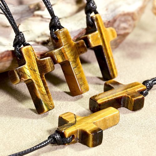 Tiger's Eye Cross Necklace