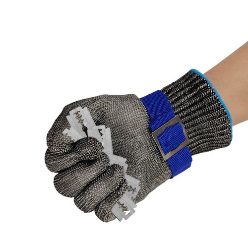 Stainless Steel Metal Gloves A9 Grade Pure Steel Wire Cut Resistant Gloves（1 piece ）