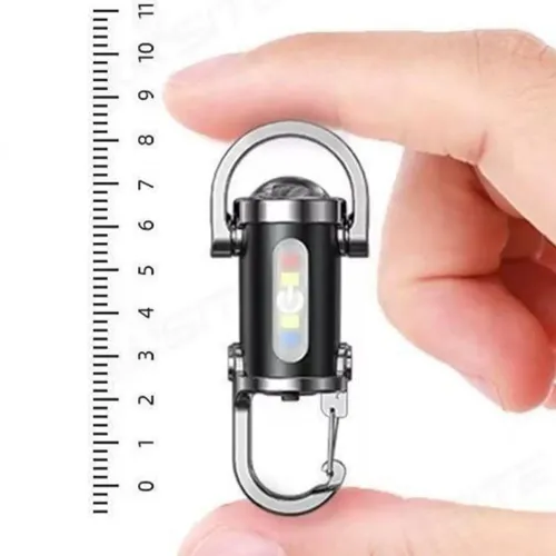 Mini USB Rechargeable LED Flashlight Keychain Portable Waterproof Pocket Lamp Keyring Hanging Light Outdoor Gear