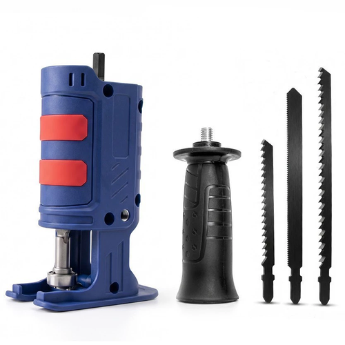 Portable Reciprocating Saw Adapter Electric Drill Modified Electric JigSaw Power Tool Wood Cutter Machine Attachment with Blades