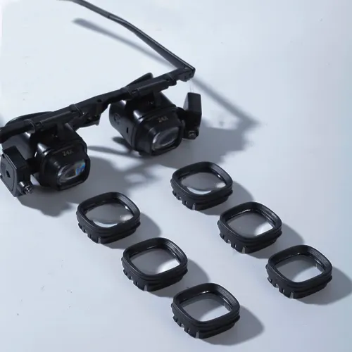 24X Head Mount Magnifier Headband Magnifying Glass Watch Jeweler Magnifier LED Lights Loupe Microscope