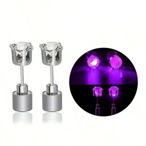 A pair Stylish LED-illuminated crown earrings