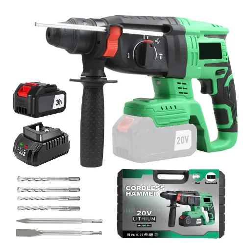 20V cordless electric rotary hammer drill with Plus Bit industrial grade battery for disassembly and drilling