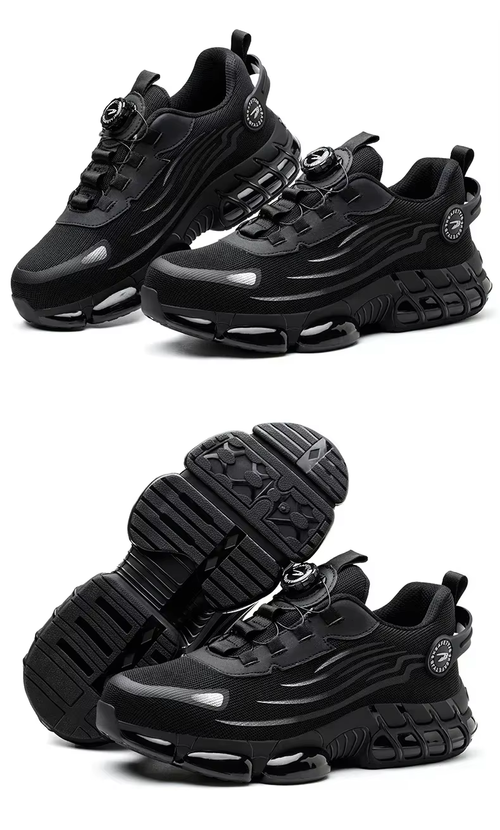 Rotating‑Button Safety Work Boots for Men