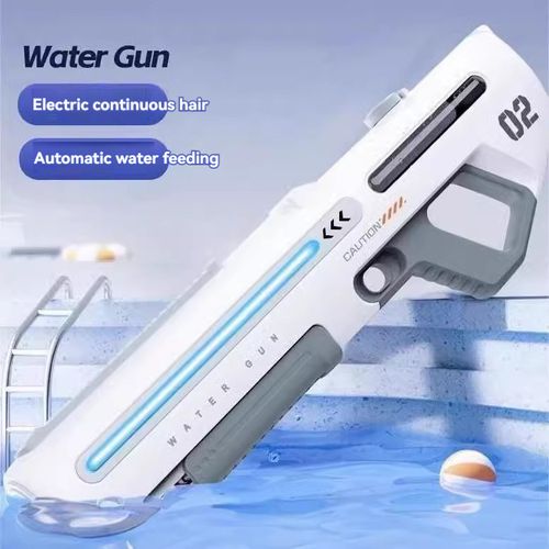 Adult Electric Water Gun Manual Automatic Water Gun With Light Toy 32ft Long Range Outdoor Summer Toy