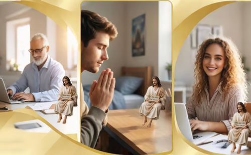 ✨Handcrafted Jesus Figurine✝️Serene Desk Companion🙏