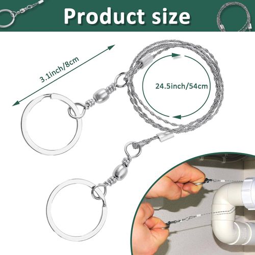 5 Pcs Wire Stainless Steel Cable Saw Hand Pocket String Rope Saw Emergency Survival Saw