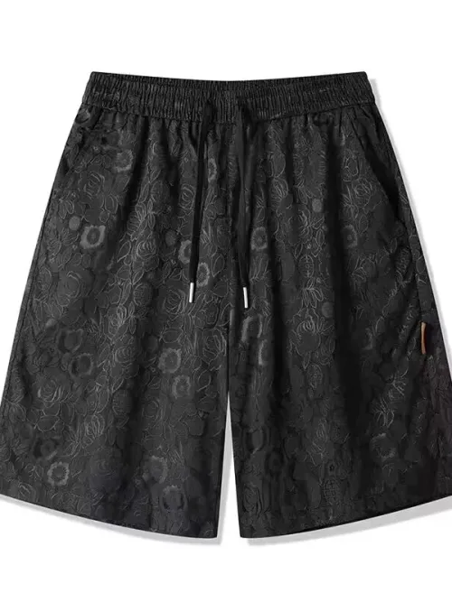 Men's Summer Thin Ice Silk Cool Quick Dry Loose Casual Beach Straight Leg Pants Sport