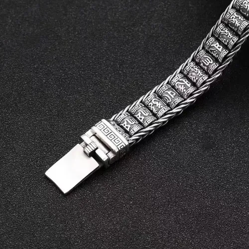 Retro Six Syllable Mantra Wristband Light Luxury Braided Niche Fashion Personality Accessory