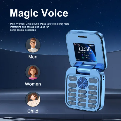 Hot Sale SERVO i17Mini 2G Small Flip Mobile Phone 2 SIM Speed Dial Magic Vioce MP3 Flashlight Mini Fold Cellphone FM Radio