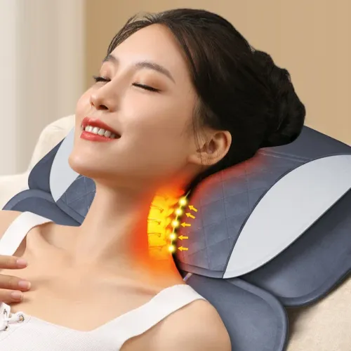 Multifunctional Massage Pad, Whole Body Lying Flat Kneading Heating Massager, Electric Massage Backrest Massage Mattress