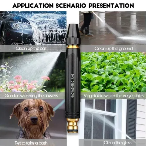 Multi Function High-Pressure Sprinkler Car Wash Flushing Garden Hose Tap Water Booster Adjustable Nozzle Gardening Tool