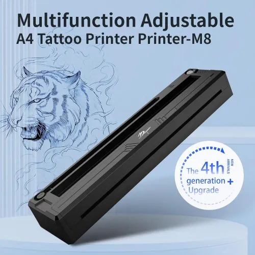 NEW Wireless Tattoo Stencil Printer Portable A4 Thermal Printer Kit Compatible with Phone iPad & PC for Tattoo Artists