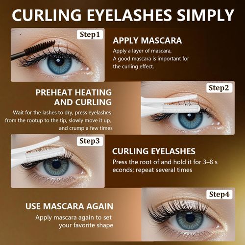 Heated Eyelash Curler USB Rechargeable Electric Eyelash Curler