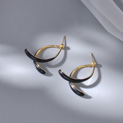 3pcs Simple Curved Earrings Fashionable  Circle Drop Earrings For Women