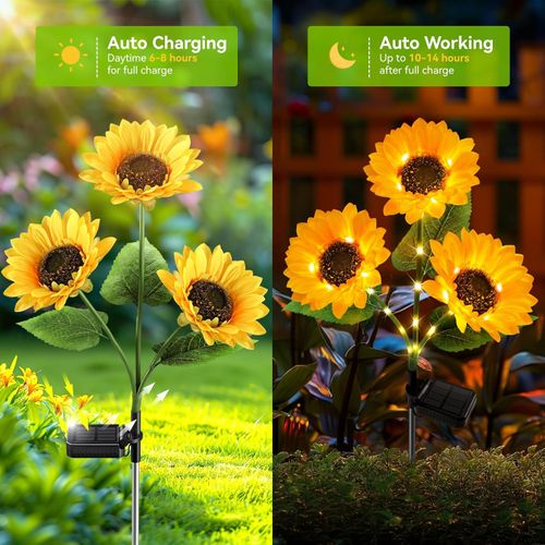 🌞Solar LED Sunflower Garden Lights 29.6inch 75cm