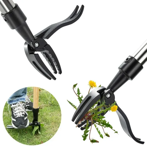 Heavy-Duty Stand Up Weed Puller Tool,4-Claw Upright Weeder, Portable Tool for Lawn,Durable,Lightweight