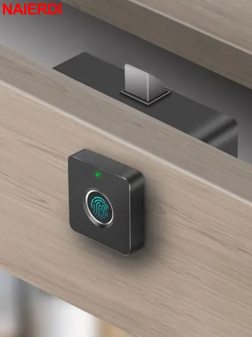 Smart Biometric Cabinet Lock Black Keyless Fingerprint Locks