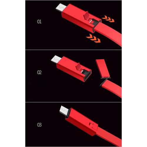 New Reusable Renewable 3A Micro Type C 8-pin Flat TPE Repairable Connectable Fast Charging USB Data Cable