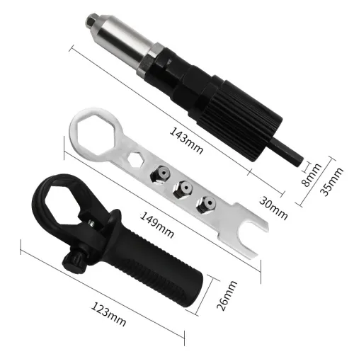 Professional Electric Rivet Nut Gun Machine Core Pull Accessories Cordless Riveting Gun Drill Adapter Insert Nut Tools