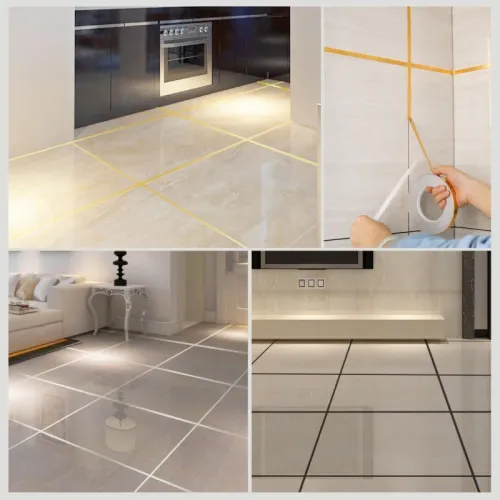 50M Ceramic Tile Mildewproof Gap Tape Decor Gold Silver Black Self Adhesive Wall Tile Floor Tape Sticker Home Decorations
