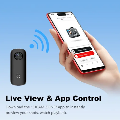 SJCAM C100 Mini Thumb Camera 1080P30FPS 4K30FPS H265 12MP 24G WiFi 30M Waterproof Case Action Sport DV Camcorder