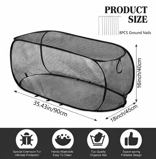 2pcs Pop Up Garden Mesh Plant Cover Seedlings Large Vegetable Supplies Indoor Gardening