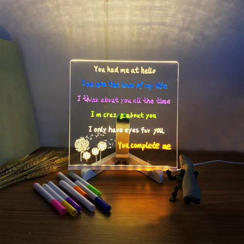 Gifts  - LED Note Board with Colored Pens