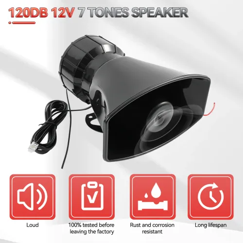 Multi-Function Vehicle Alarm Siren 7 Sounds