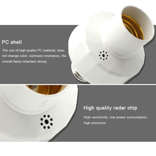 Motion Sensor Light Socket 2piece