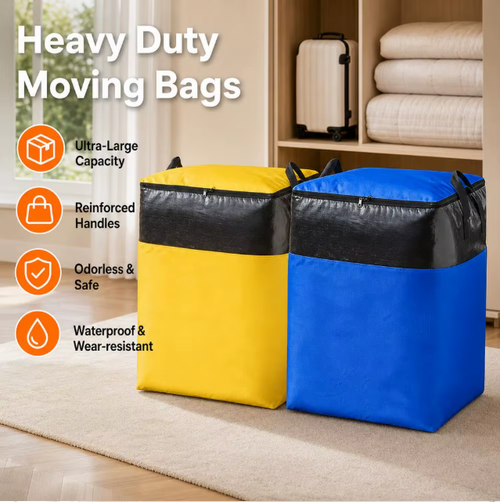 Large Capacity Moving Storage Bag Waterproof Wear Resistant Clothes Organizer Bedding